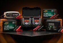 Five car accessories products arranged together for comparison