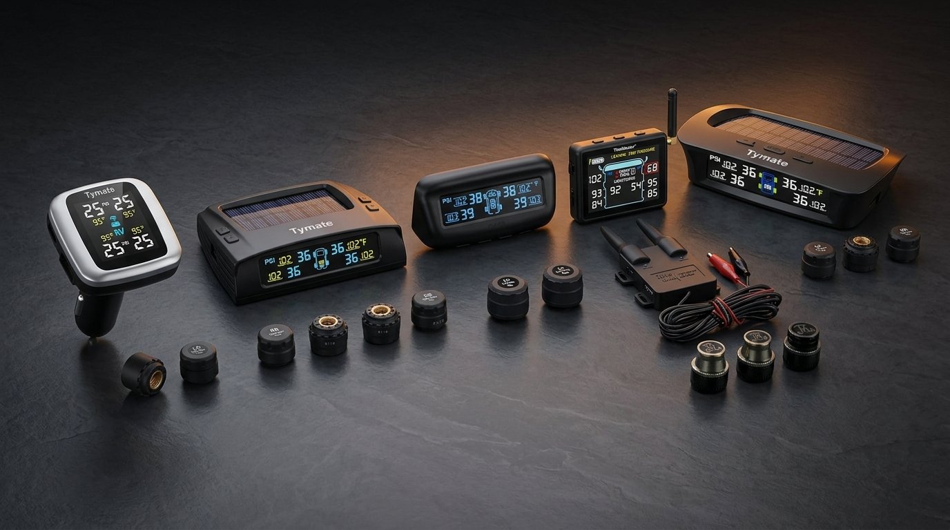 Five tire pressure monitoring systems for cars and trucks