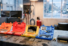 Tire repair kits for flat tires featuring five roadside emergency options